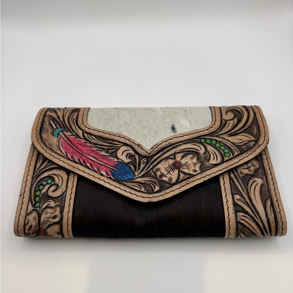 Countryside Co Hair on Hide Tooled Leather Wallet